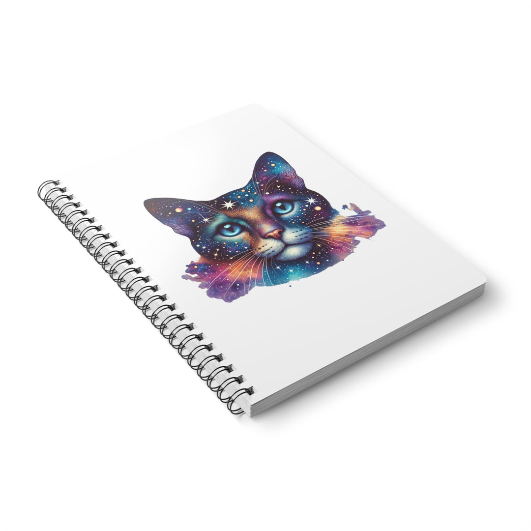 Carnet spirale chat galaxie – Notebook “Space Cat” coloré – cadeau pour les amoureux des chats et fans d'astrologie - MoodElle