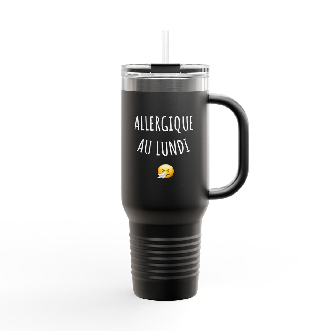 Gourde "Allergique au lundi" – Mug Thermique Humour Minimaliste – Tasse de Voyage Originale et Réutilisable - MoodElle