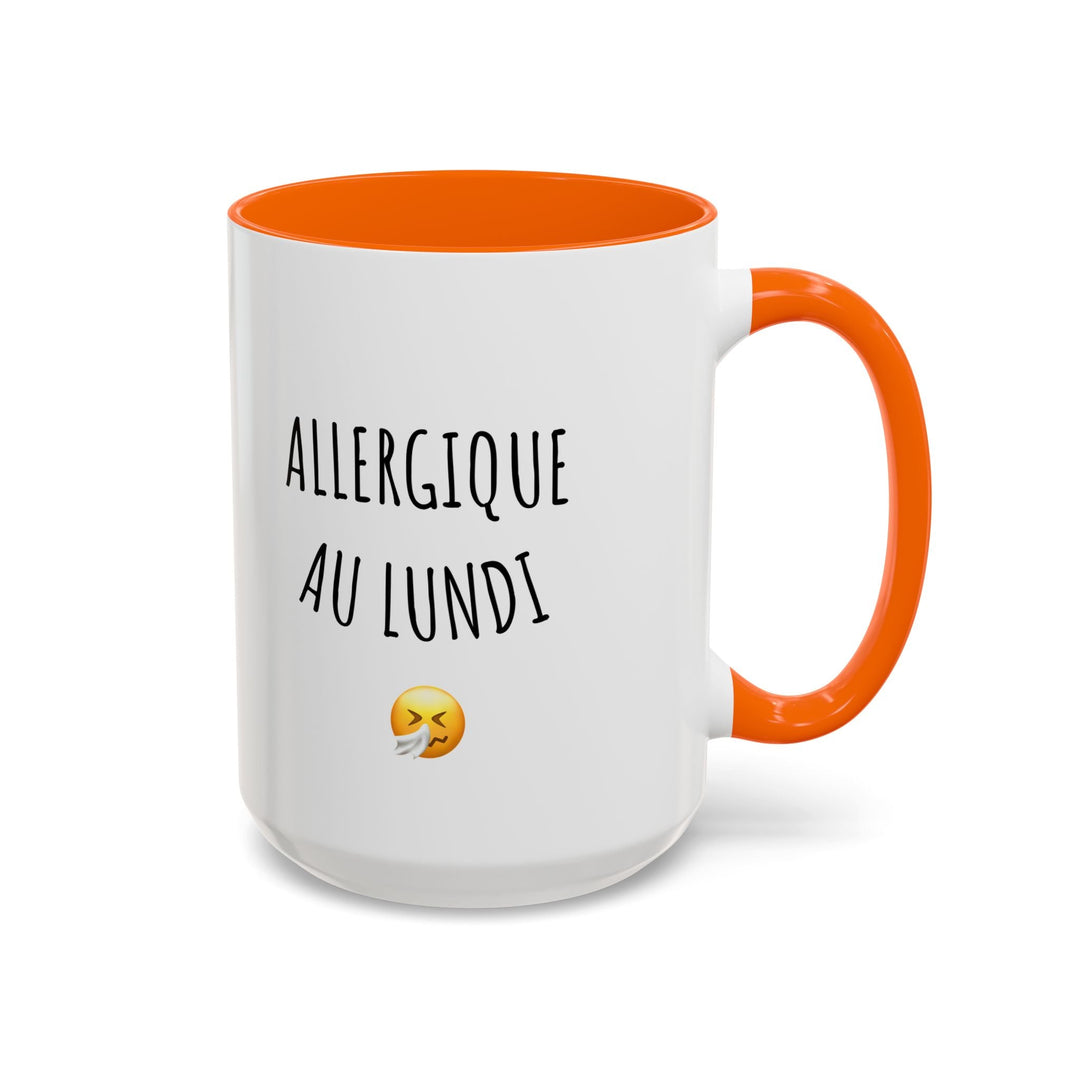 Mug "Allergique au Lundi" – Tasse humour pour les matins difficiles – Cadeau original anti - lundi - MoodElle