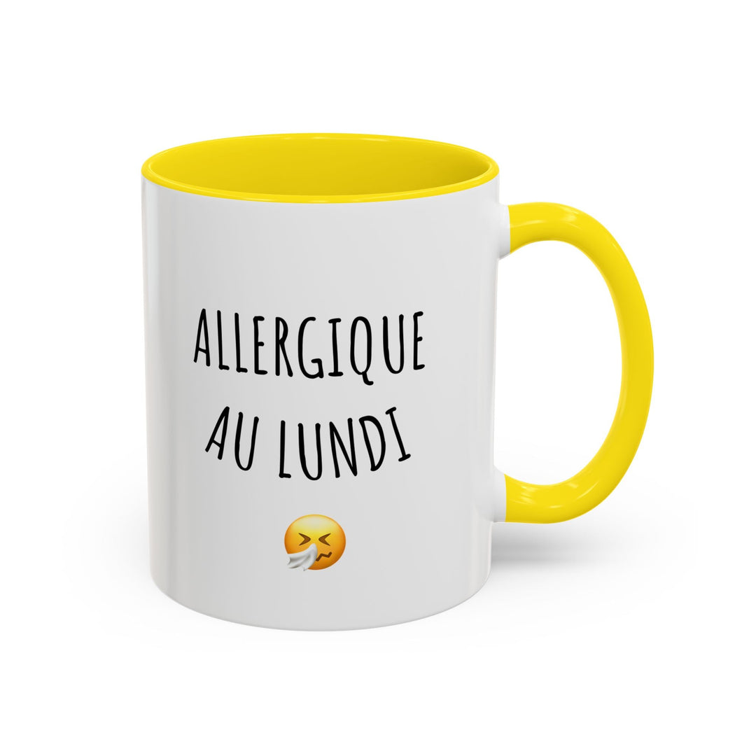 Mug "Allergique au Lundi" – Tasse humour pour les matins difficiles – Cadeau original anti - lundi - MoodElle