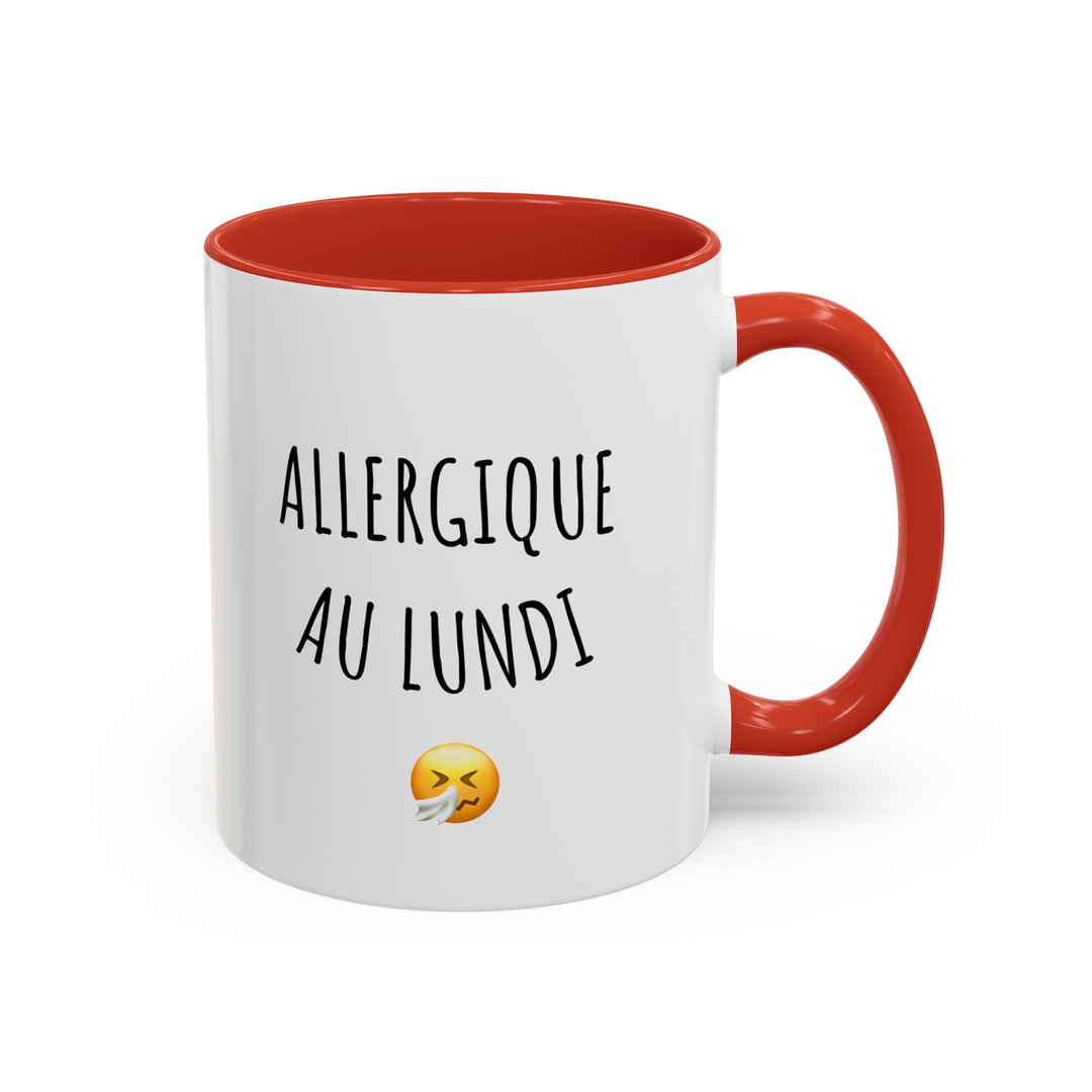 Mug "Allergique au Lundi" – Tasse humour pour les matins difficiles – Cadeau original anti - lundi - MoodElle