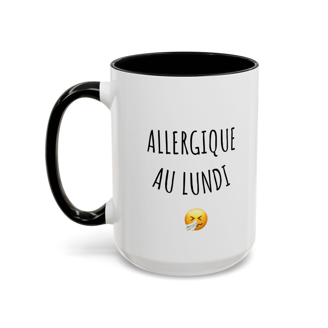 Mug "Allergique au Lundi" – Tasse humour pour les matins difficiles – Cadeau original anti - lundi - MoodElle