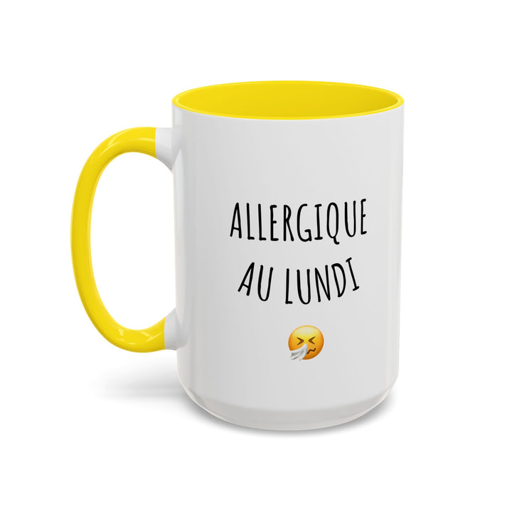 Mug "Allergique au Lundi" – Tasse humour pour les matins difficiles – Cadeau original anti - lundi - MoodElle