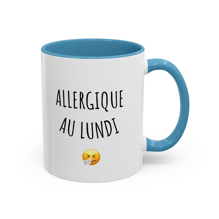 Mug "Allergique au Lundi" – Tasse humour pour les matins difficiles – Cadeau original anti - lundi - MoodElle