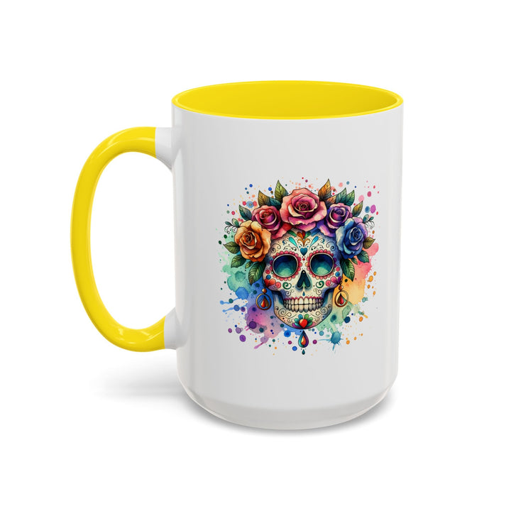 Mug Crâne Fleuri Coloré – Tasse Dia de los Muertos Originale - MoodElle