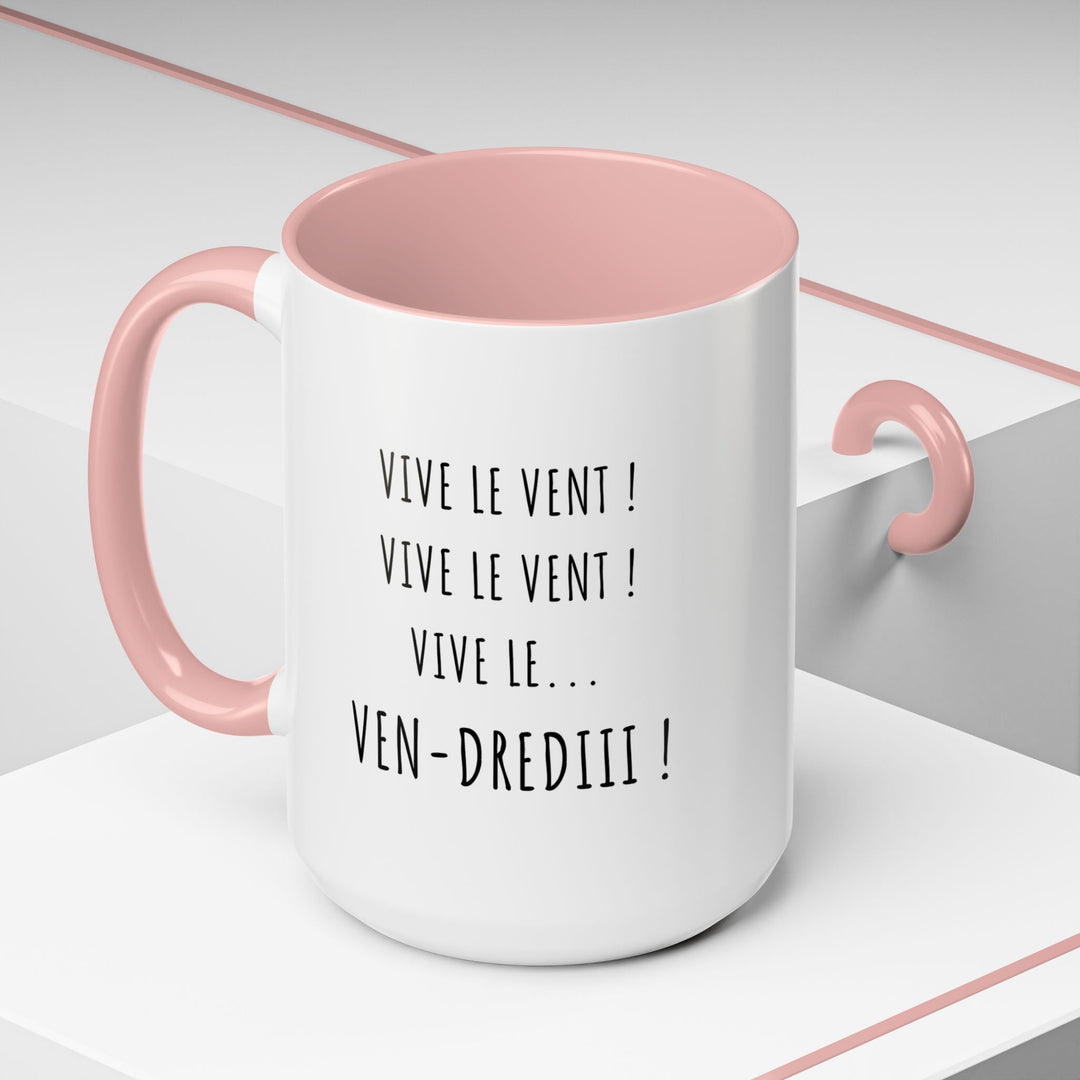 Mug humoristique “Vive le Vendredi” – Cadeau drôle pour les amateurs de café, thé et chocolat chaud - MoodElle