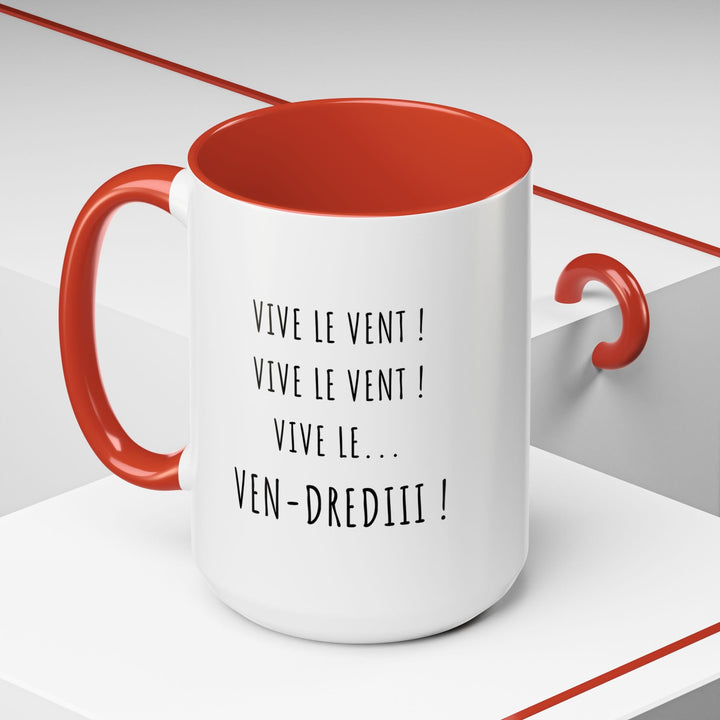 Mug humoristique “Vive le Vendredi” – Cadeau drôle pour les amateurs de café, thé et chocolat chaud - MoodElle