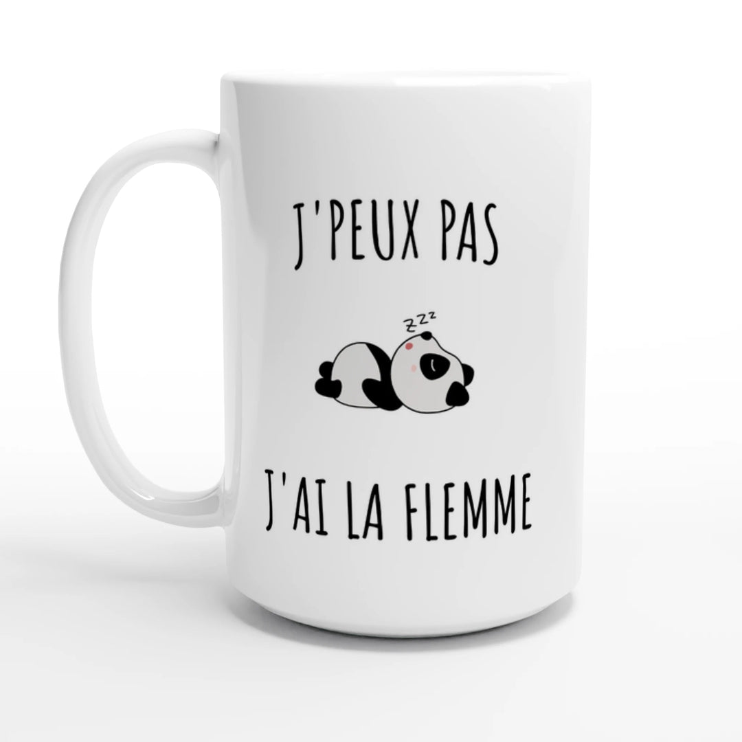 Mug " J'peux pas, j'ai la flemme" - MoodElle
