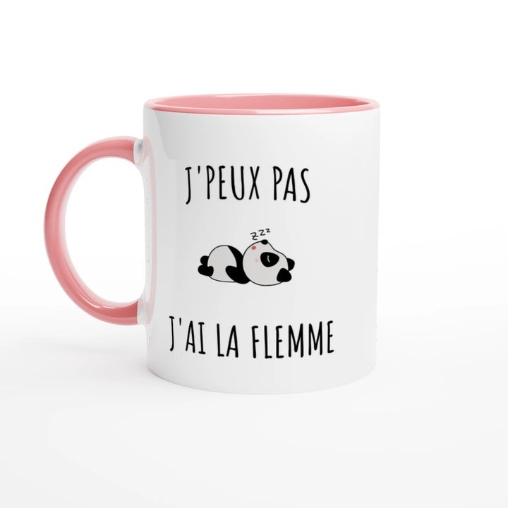 Mug " J'peux pas, j'ai la flemme" - MoodElle