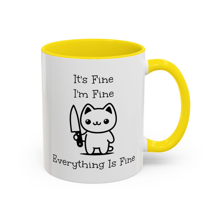 Mug kawaii humoristique "I"m Fine", cadeau original café & thé - MoodElle