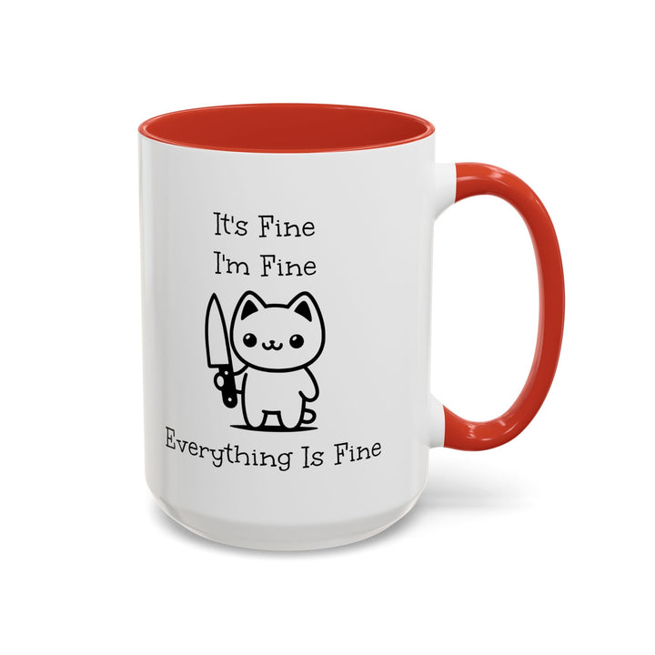 Mug kawaii humoristique "I"m Fine", cadeau original café & thé - MoodElle