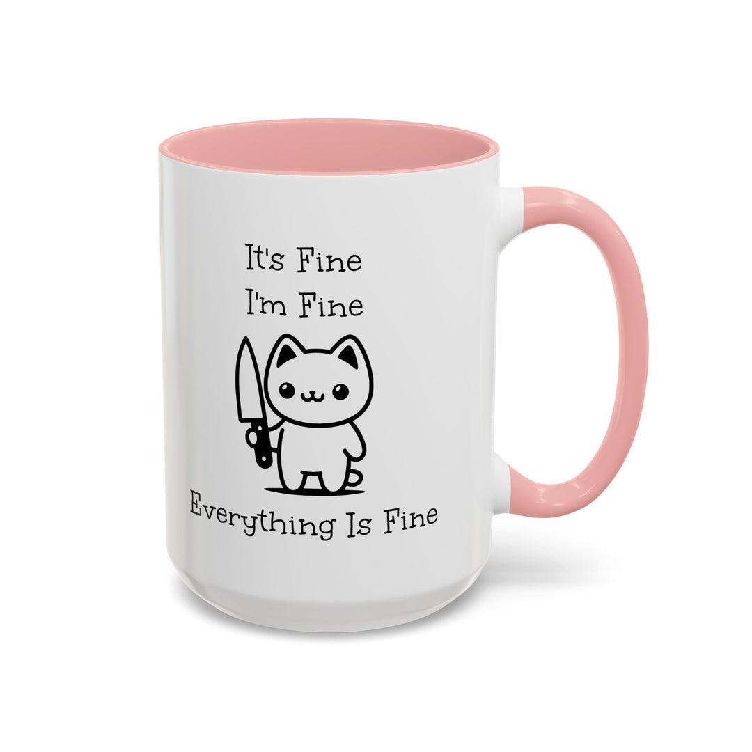 Mug kawaii humoristique "I"m Fine", cadeau original café & thé - MoodElle