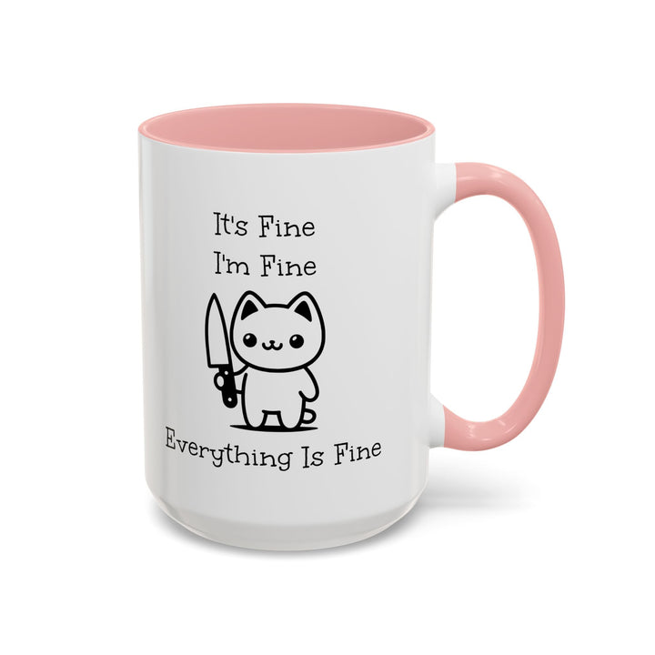 Mug kawaii humoristique "I"m Fine", cadeau original café & thé - MoodElle