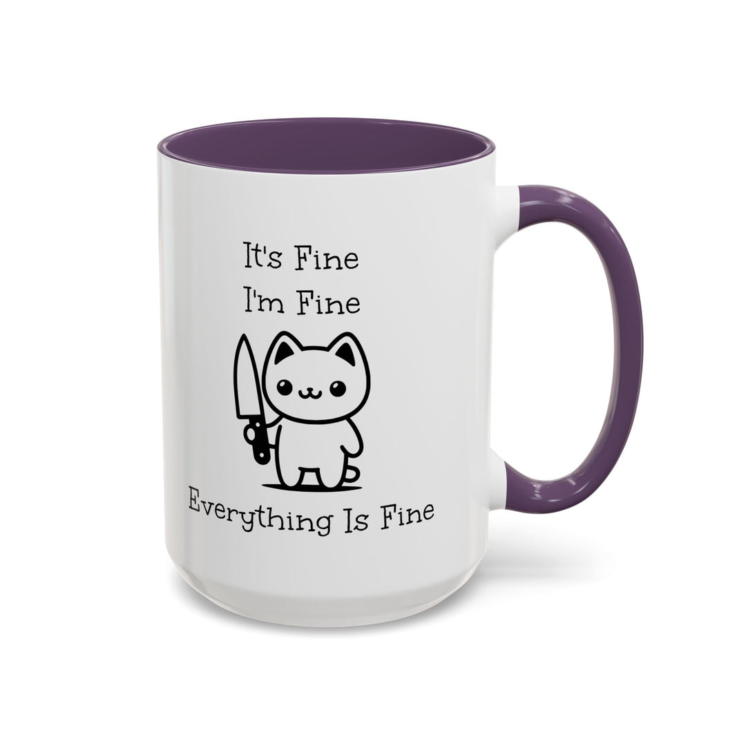 Mug kawaii humoristique "I"m Fine", cadeau original café & thé - MoodElle