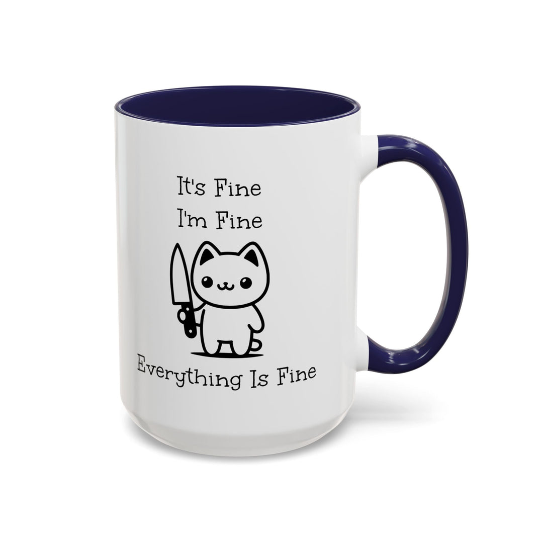 Mug kawaii humoristique "I"m Fine", cadeau original café & thé - MoodElle