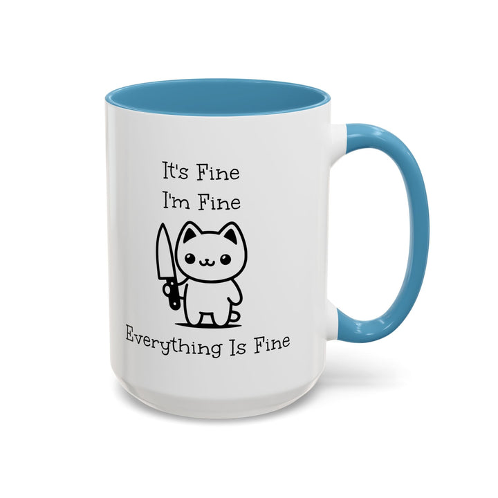 Mug kawaii humoristique "I"m Fine", cadeau original café & thé - MoodElle