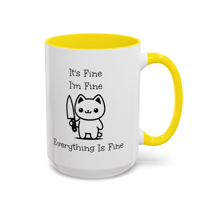 Mug kawaii humoristique "I"m Fine", cadeau original café & thé - MoodElle