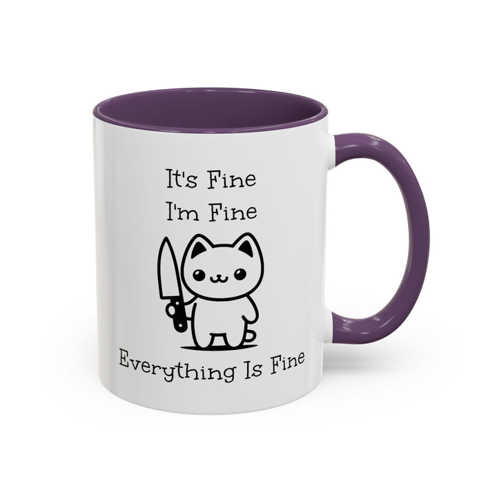 Mug kawaii humoristique "I"m Fine", cadeau original café & thé - MoodElle