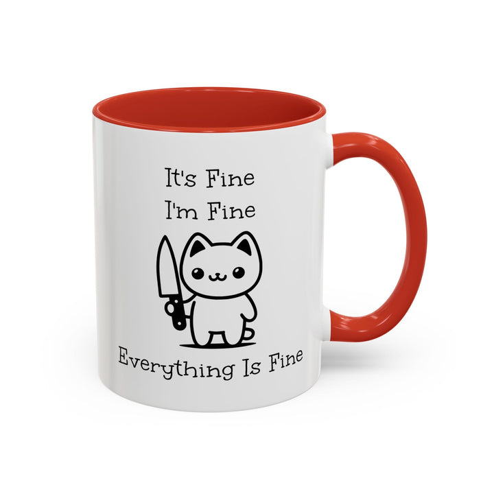 Mug kawaii humoristique "I"m Fine", cadeau original café & thé - MoodElle