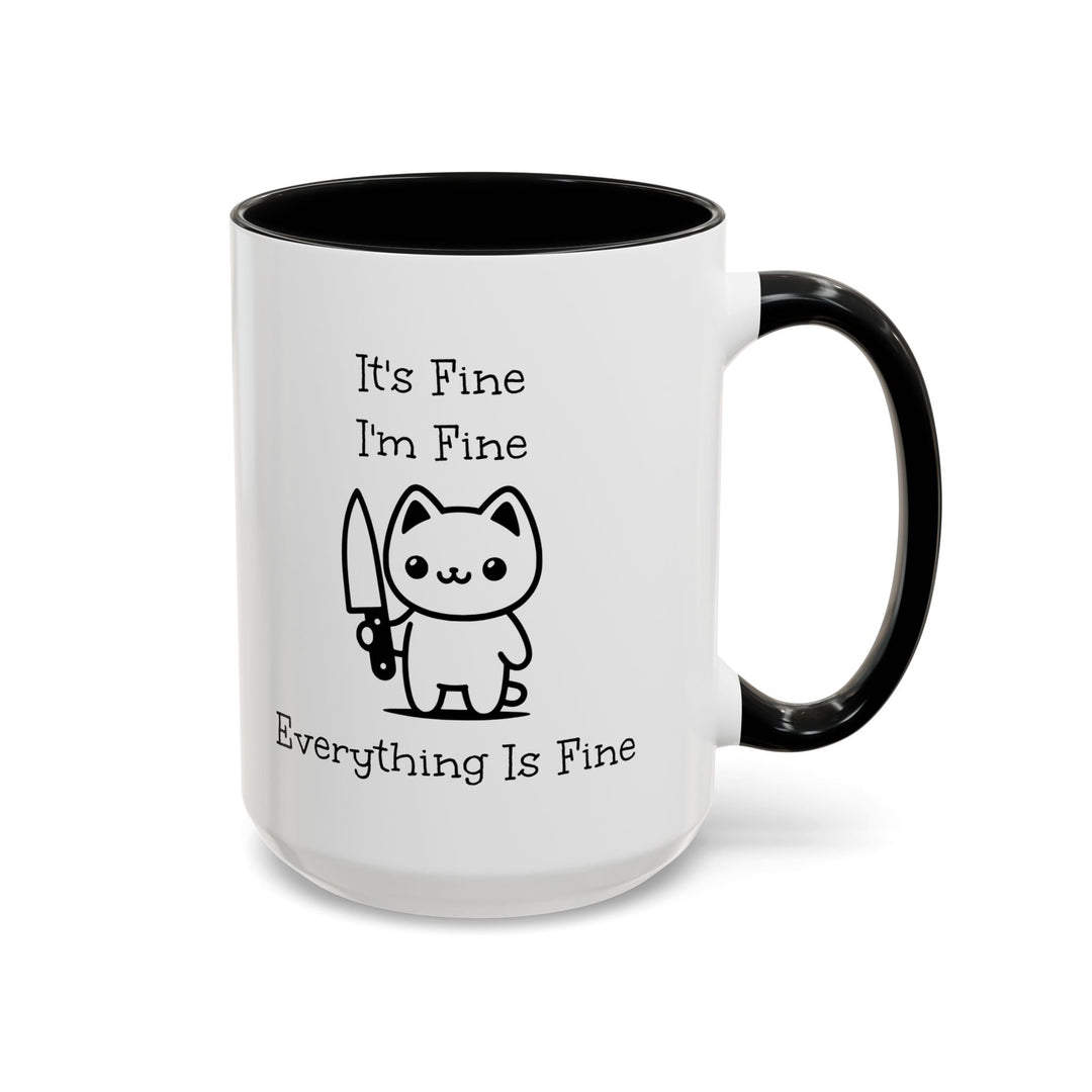 Mug kawaii humoristique "I"m Fine", cadeau original café & thé - MoodElle