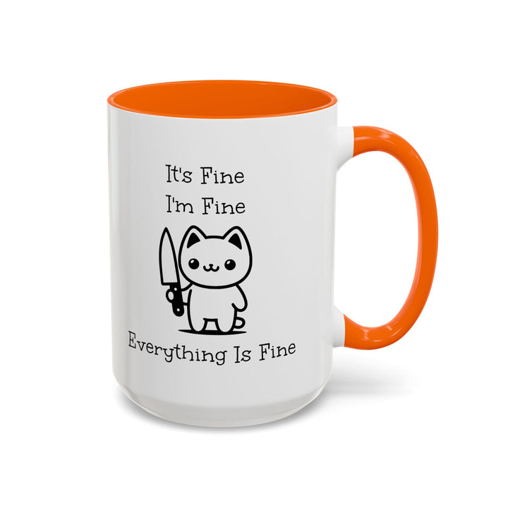 Mug kawaii humoristique "I"m Fine", cadeau original café & thé - MoodElle
