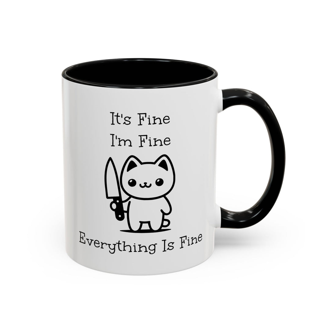 Mug kawaii humoristique "I"m Fine", cadeau original café & thé - MoodElle
