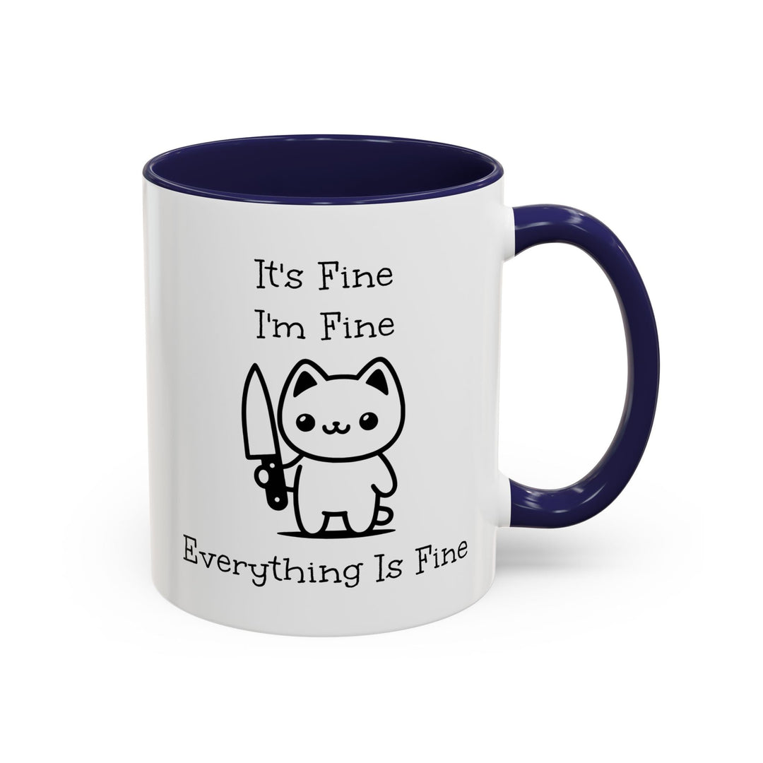 Mug kawaii humoristique "I"m Fine", cadeau original café & thé - MoodElle