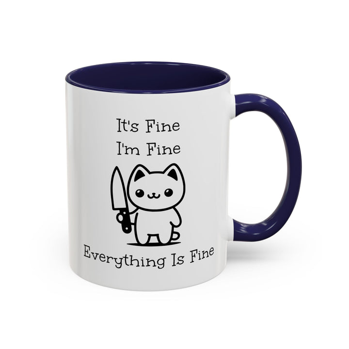 Mug kawaii humoristique "I"m Fine", cadeau original café & thé - MoodElle