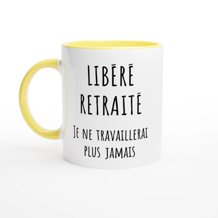Mug "libéré, délivré, je ne travaillerai plus jamais" | Cadeau homme retraite - MoodElle