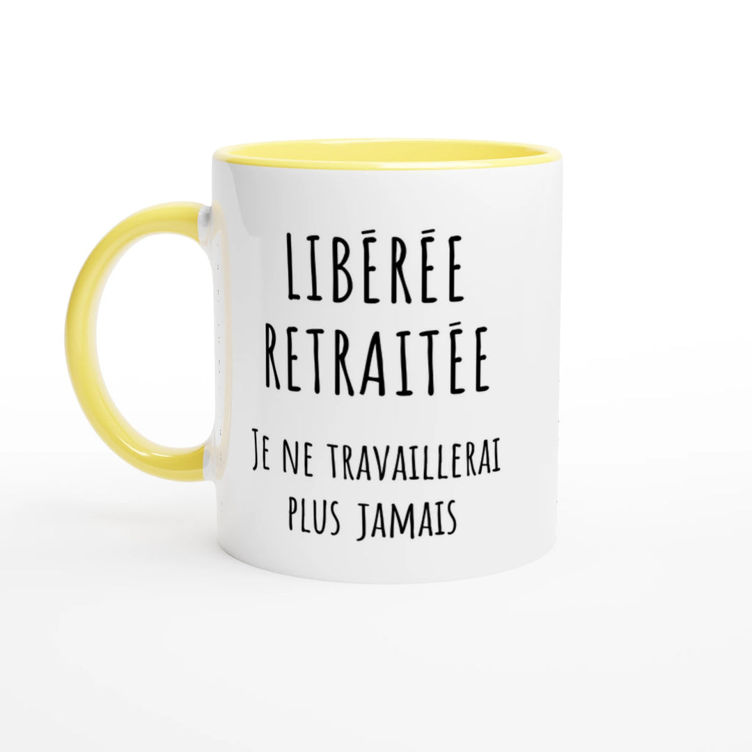 Mug "libérée, délivrée, je ne travaillerai plus jamais" | Cadeau femme retraite - MoodElle