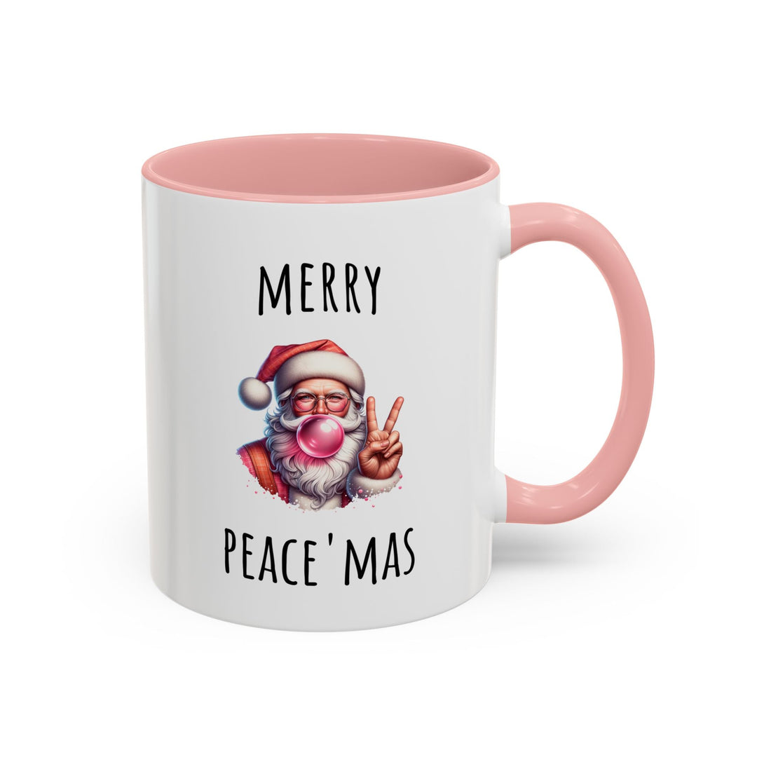 Mug “Merry Peace’Mas” – Père Noël cool & rétro – Cadeau de Noël original et drôle - MoodElle