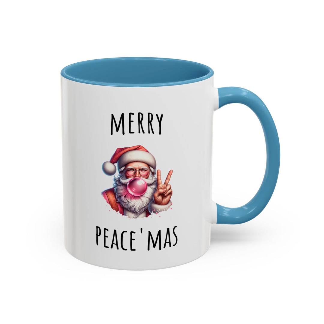 Mug “Merry Peace’Mas” – Père Noël cool & rétro – Cadeau de Noël original et drôle - MoodElle