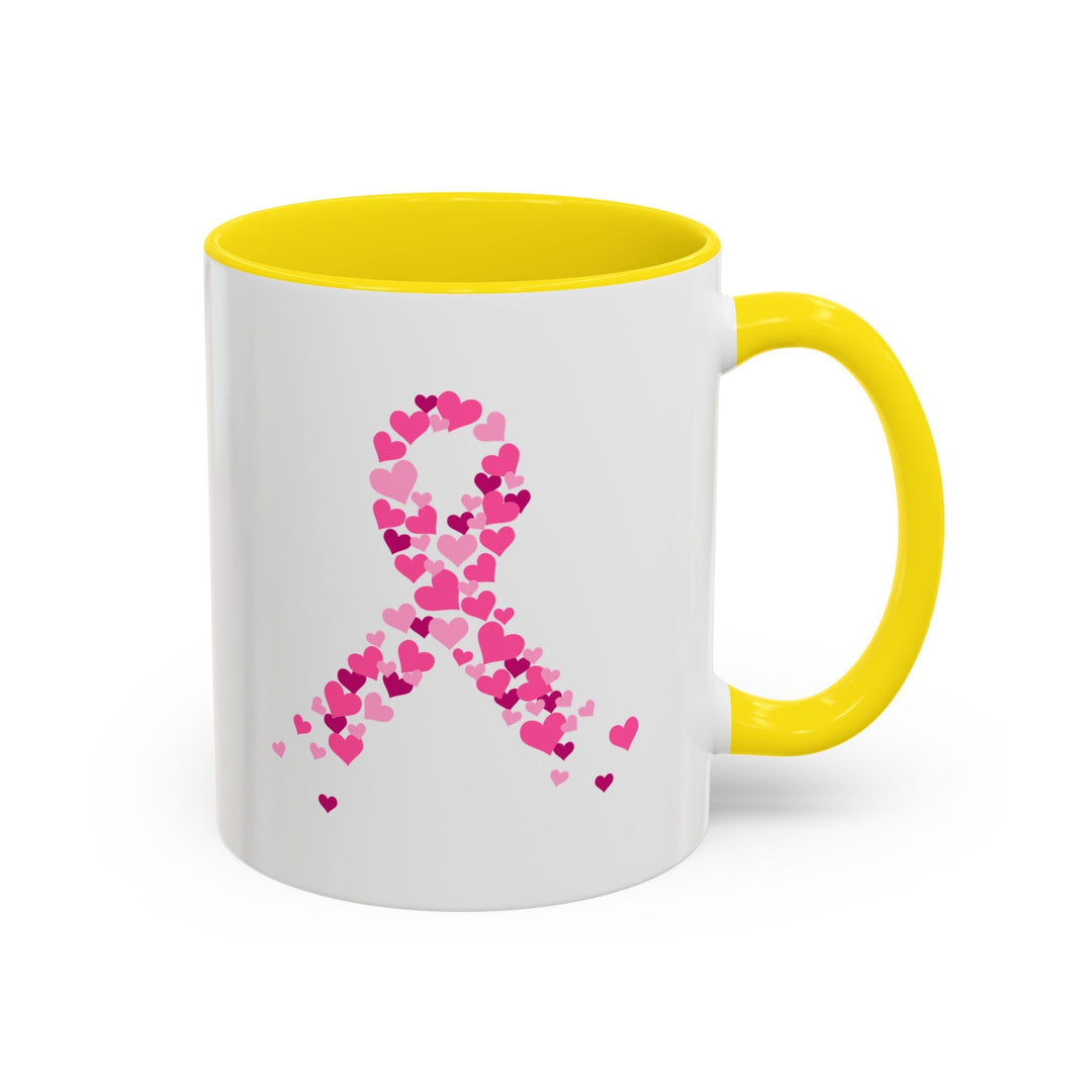 Mug "octobre rose" Ruban Rose Cœurs – Tasse Solidaire Octobre Rose - MoodElle