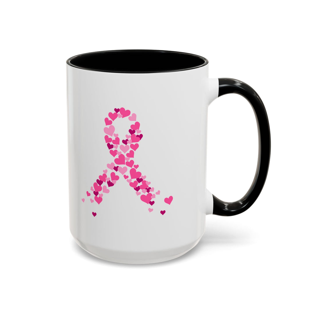 Mug "octobre rose" Ruban Rose Cœurs – Tasse Solidaire Octobre Rose - MoodElle