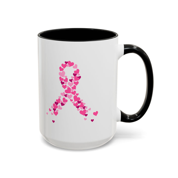 Mug "octobre rose" Ruban Rose Cœurs – Tasse Solidaire Octobre Rose - MoodElle