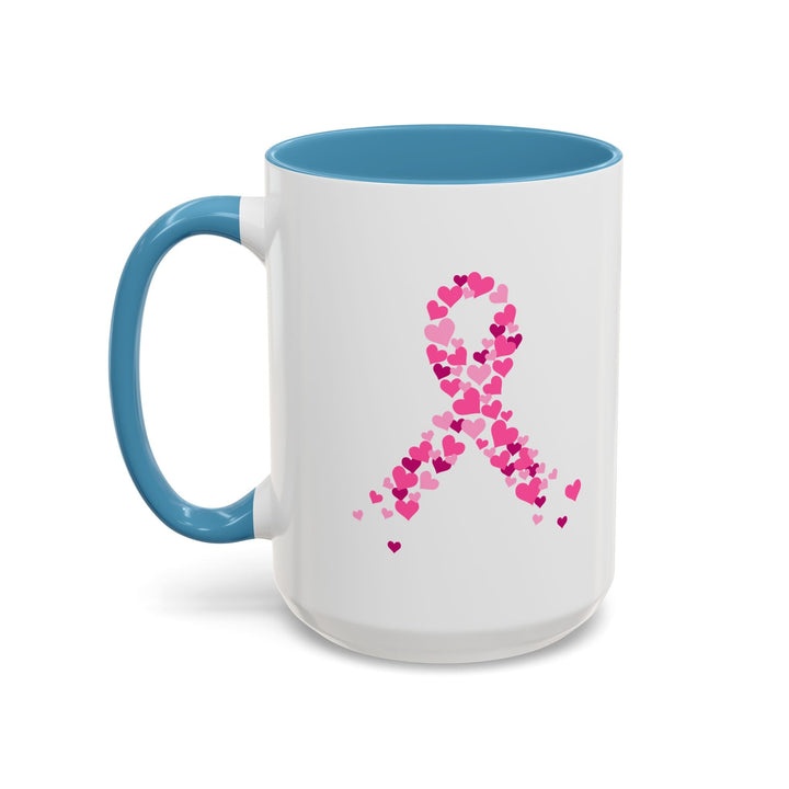 Mug "octobre rose" Ruban Rose Cœurs – Tasse Solidaire Octobre Rose - MoodElle