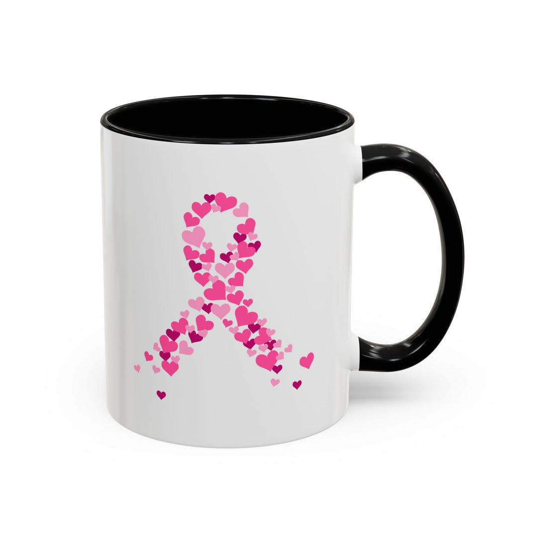 Mug "octobre rose" Ruban Rose Cœurs – Tasse Solidaire Octobre Rose - MoodElle