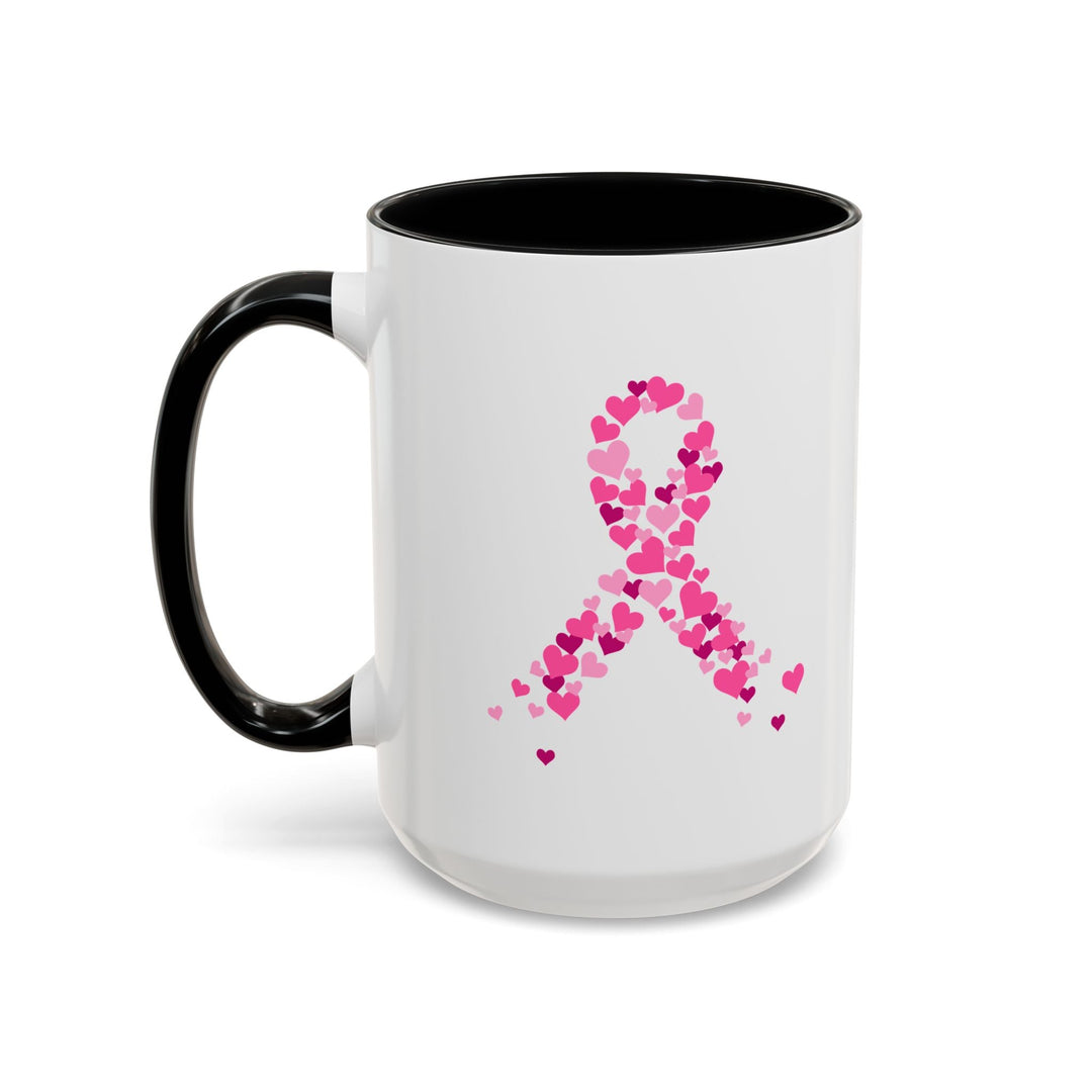 Mug "octobre rose" Ruban Rose Cœurs – Tasse Solidaire Octobre Rose - MoodElle
