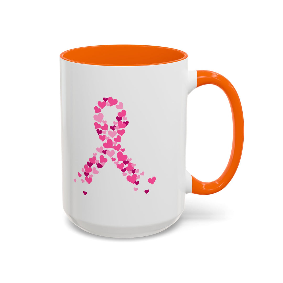 Mug "octobre rose" Ruban Rose Cœurs – Tasse Solidaire Octobre Rose - MoodElle