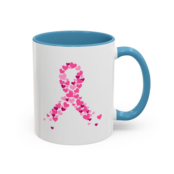 Mug "octobre rose" Ruban Rose Cœurs – Tasse Solidaire Octobre Rose - MoodElle