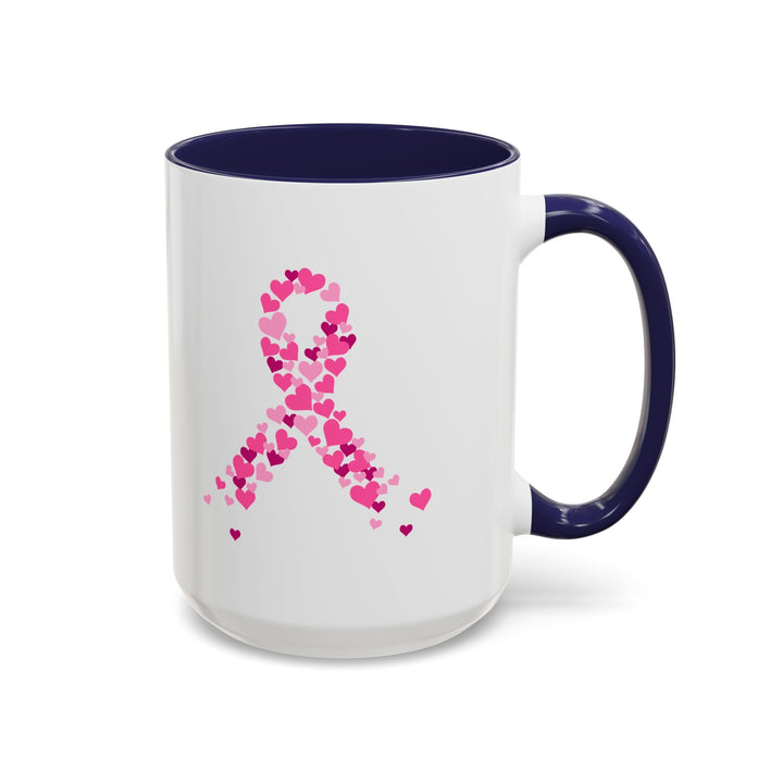 Mug "octobre rose" Ruban Rose Cœurs – Tasse Solidaire Octobre Rose - MoodElle
