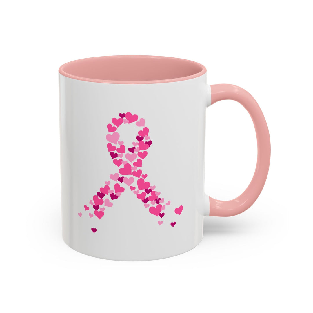 Mug "octobre rose" Ruban Rose Cœurs – Tasse Solidaire Octobre Rose - MoodElle