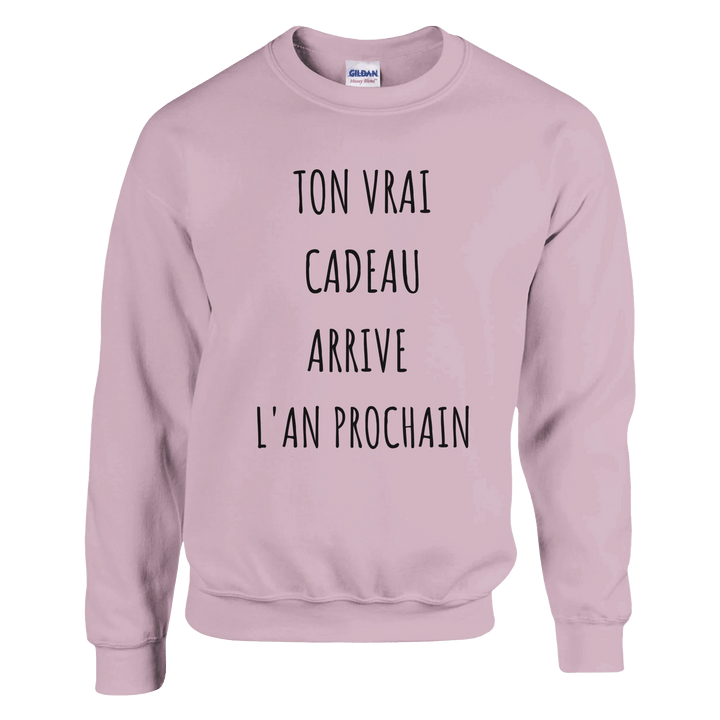 Sweat "Tou vrai cadeau arrive l'an prochain" - MoodElle