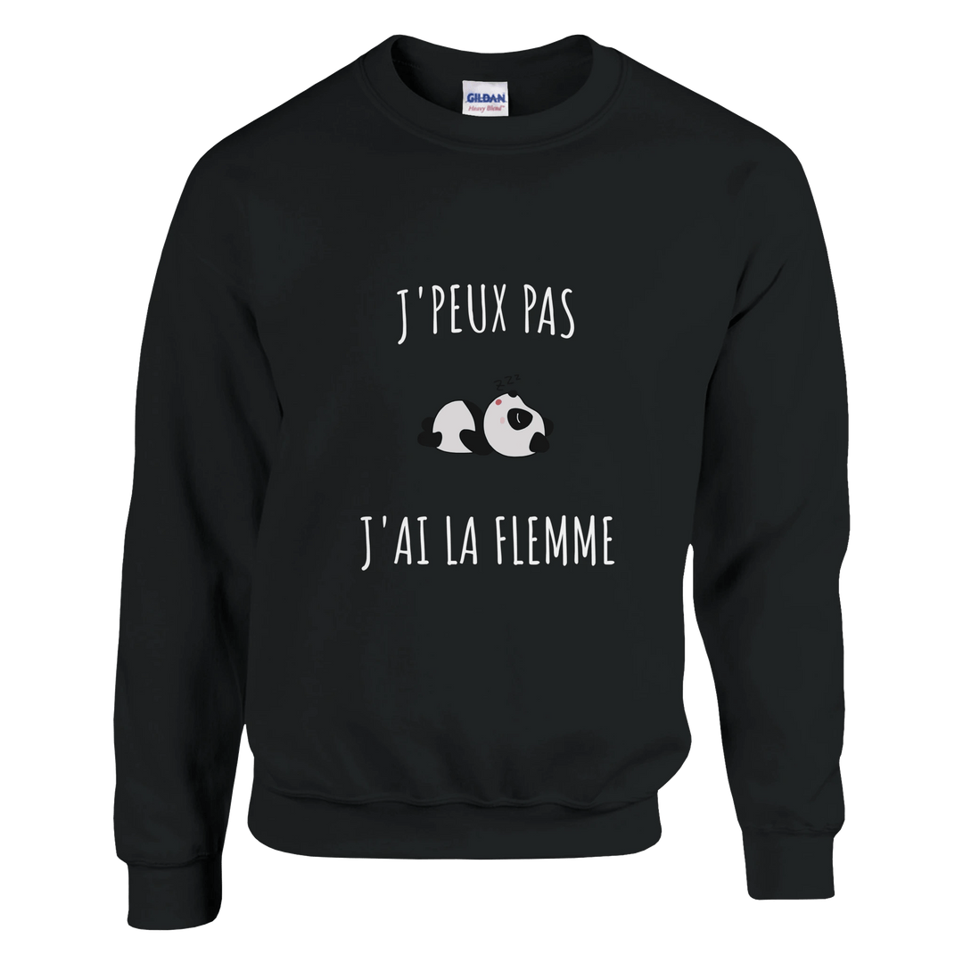 Sweatshirt "J'peux pas, j'ai la flemme" - MoodElle