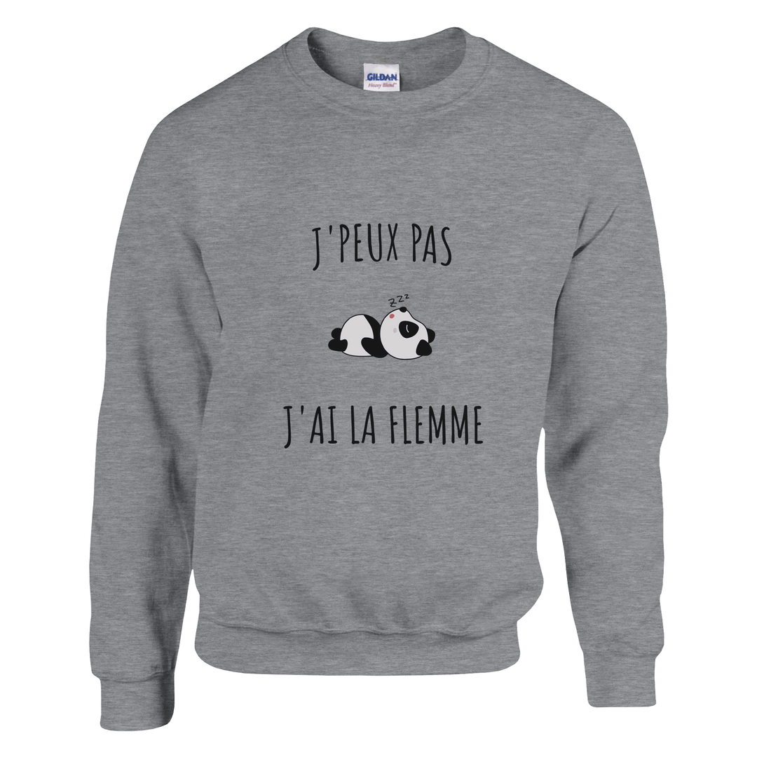 Sweatshirt "J'peux pas, j'ai la flemme" - MoodElle