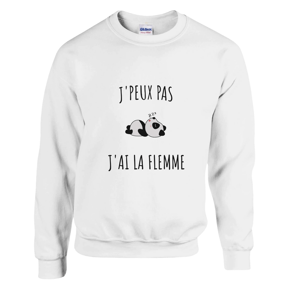 Sweatshirt "J'peux pas, j'ai la flemme" - MoodElle