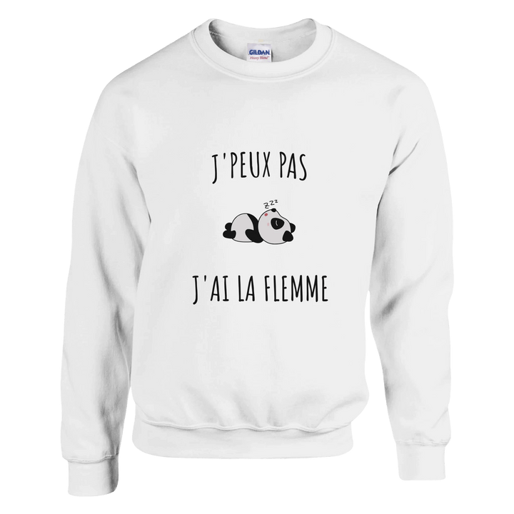 Sweatshirt "J'peux pas, j'ai la flemme" - MoodElle