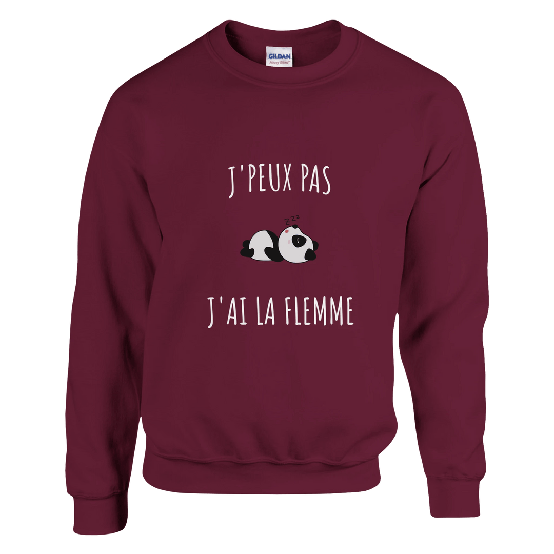 Sweatshirt "J'peux pas, j'ai la flemme" - MoodElle