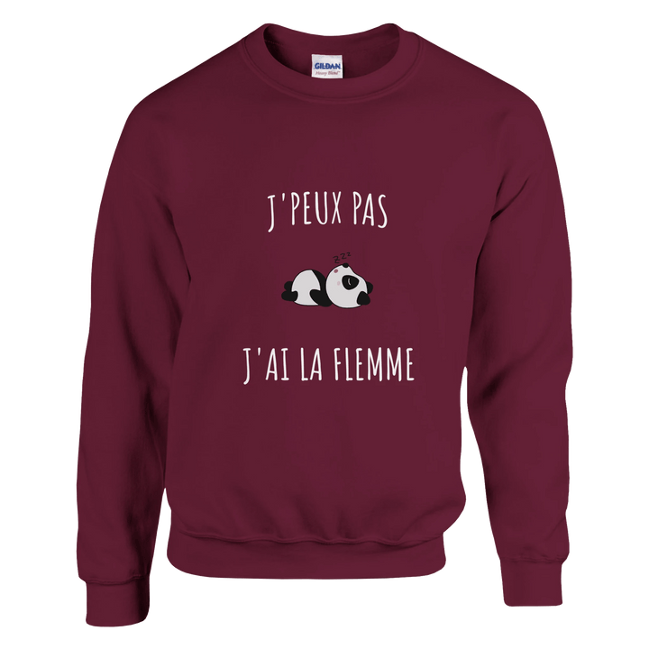 Sweatshirt "J'peux pas, j'ai la flemme" - MoodElle