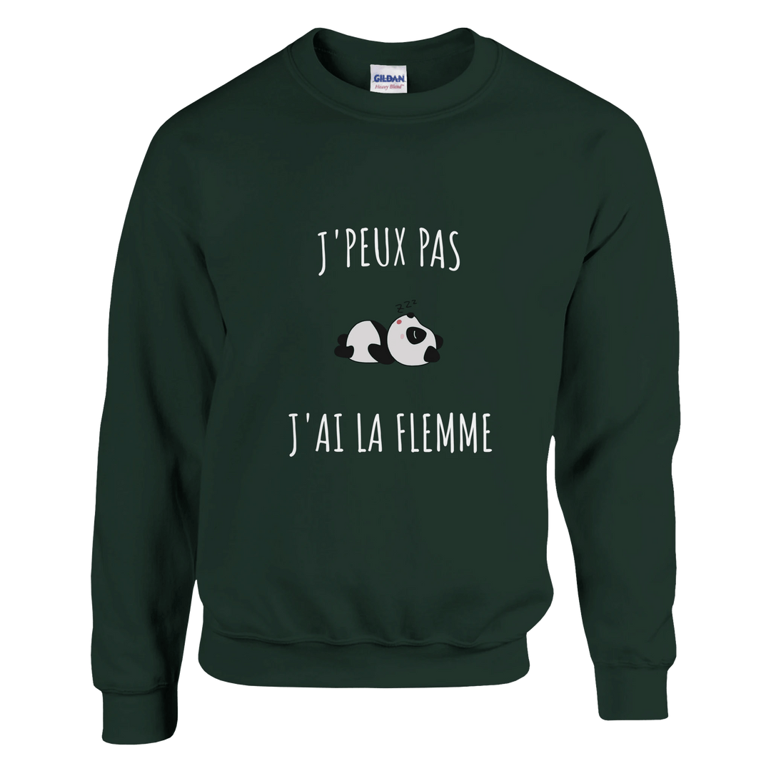 Sweatshirt "J'peux pas, j'ai la flemme" - MoodElle